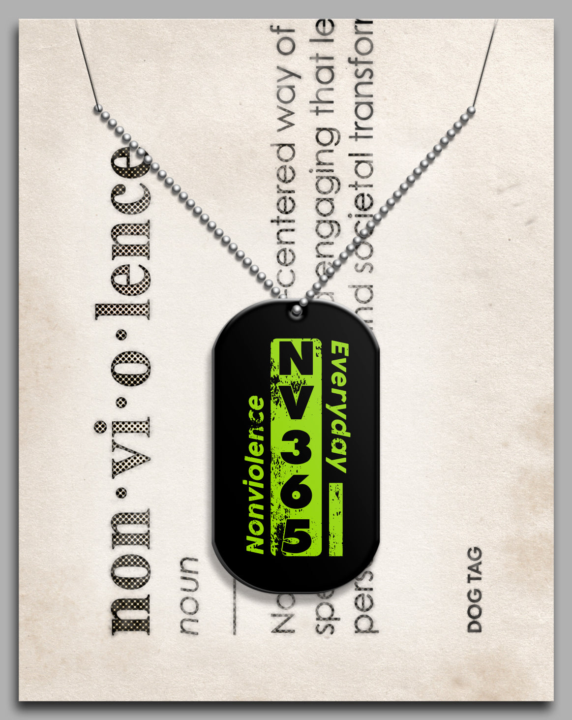 Nonviolence Definition Dog Tag