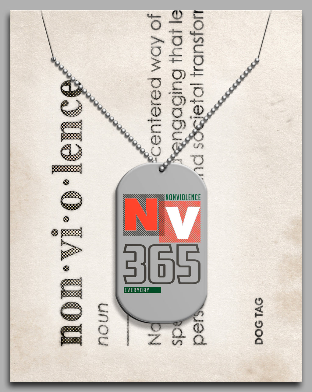 Nonviolence Definition Dog Tag