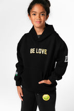 Youth Be Love Embroidered Hoodie  (Black)