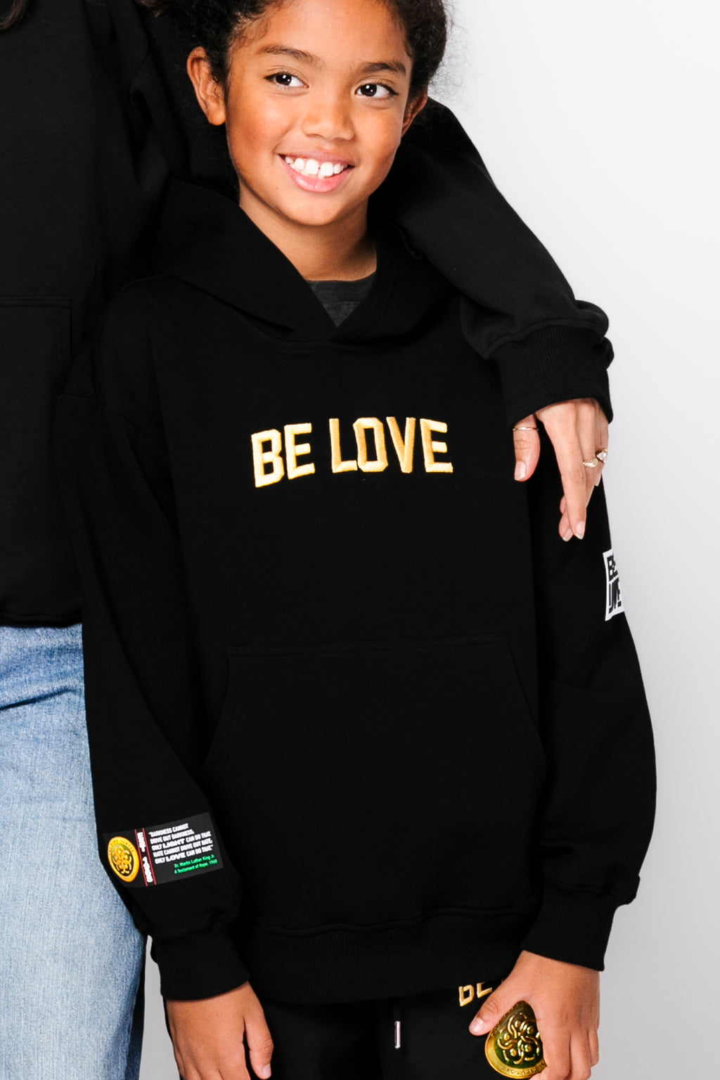 Youth Be Love Embroidered Hoodie  (Black)