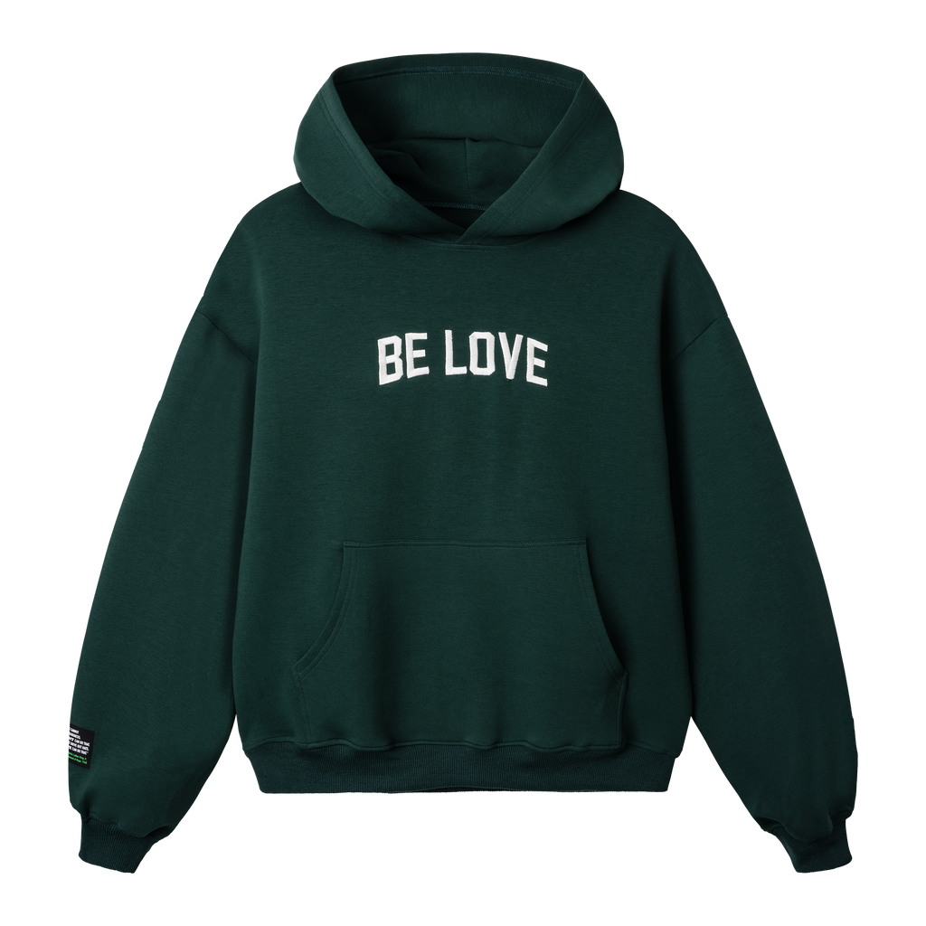 Be Love Embroidered Hoodie (Green)