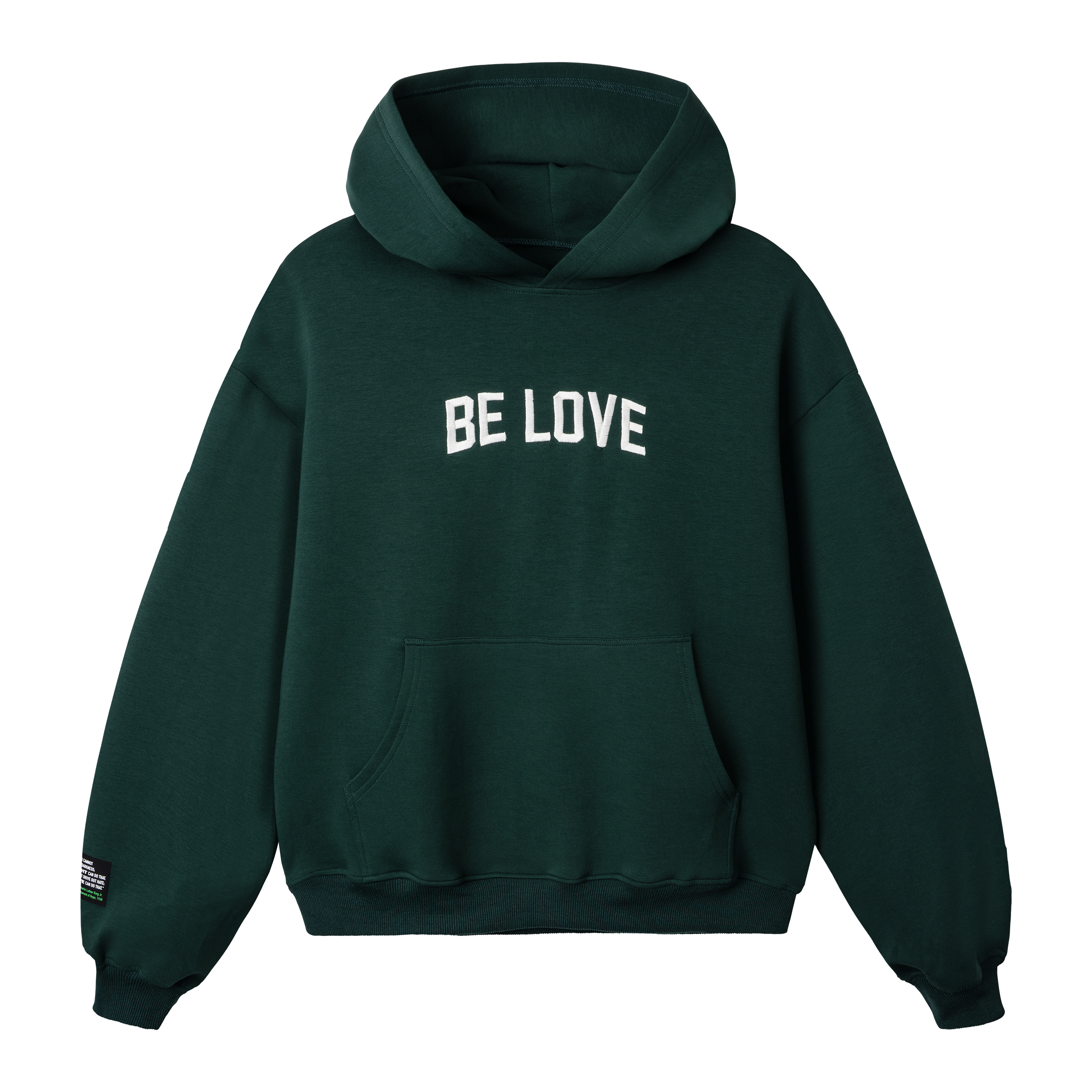 Be Love Embroidered Hoodie (Green)