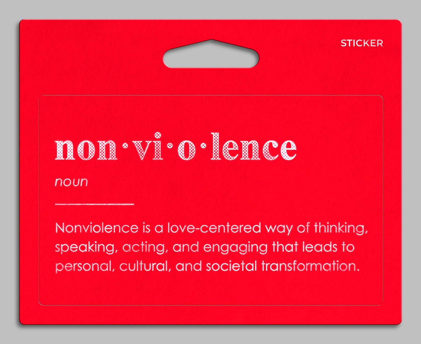 Nonviolence Definition Sticker