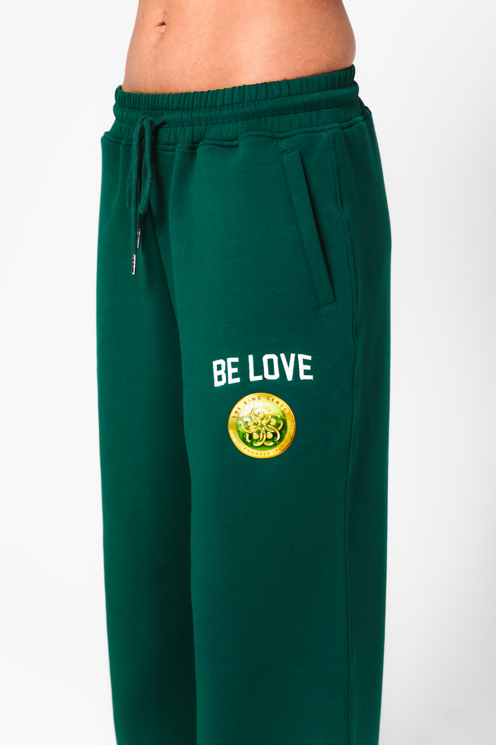 Be Love Embroidered Wide Leg Sweatpants