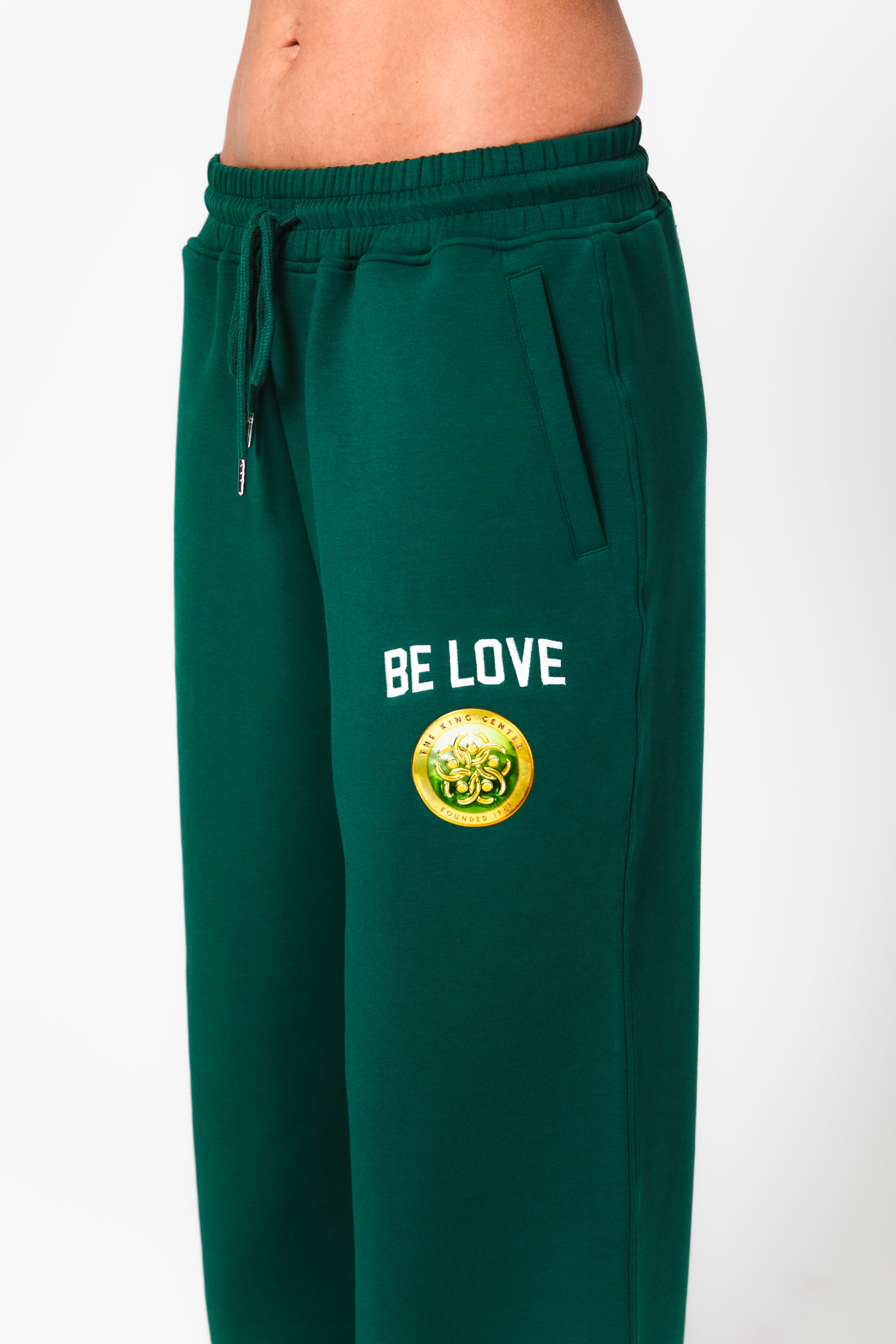 Be Love Embroidered Wide Leg Sweatpants