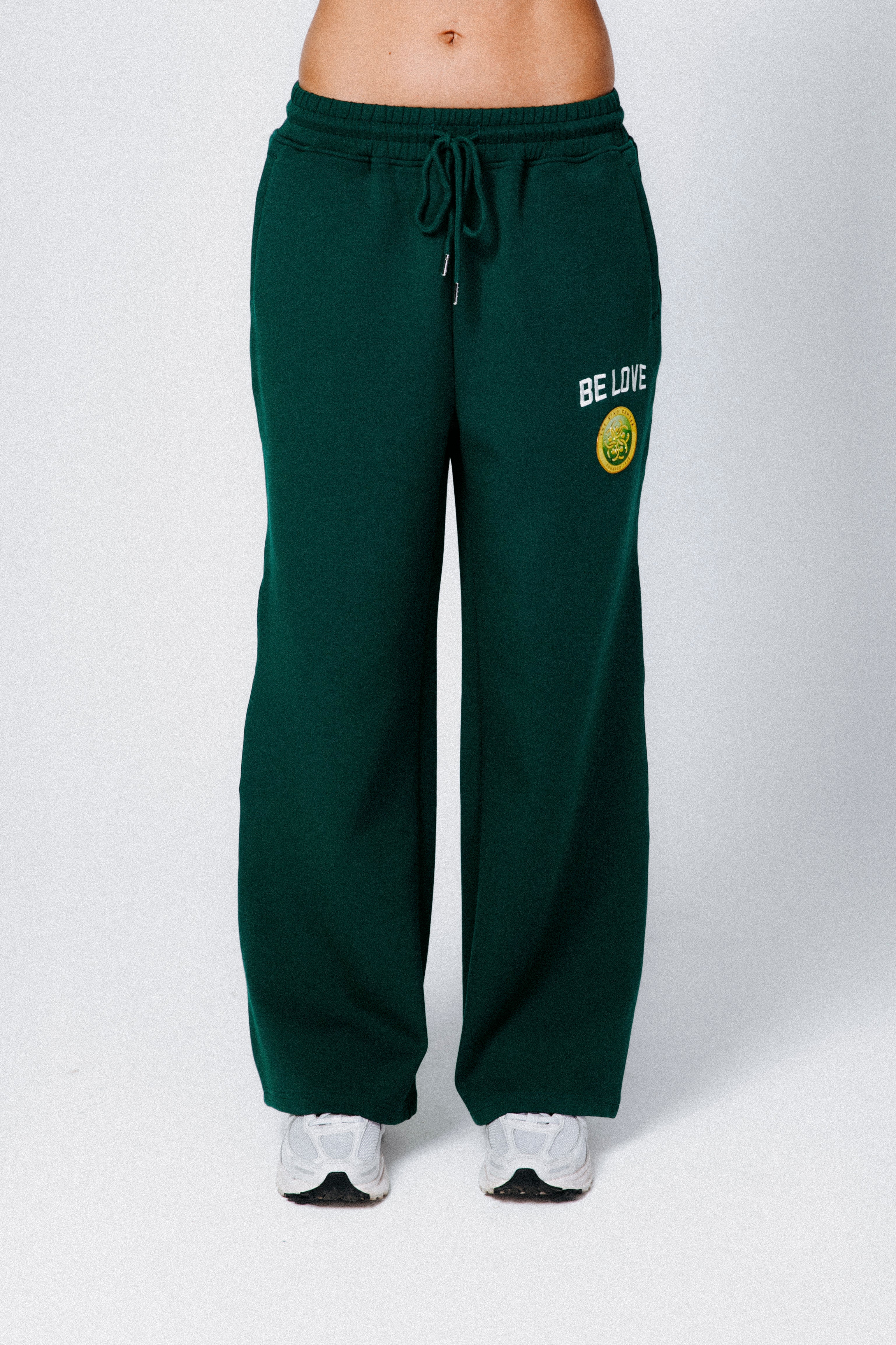 Be Love Embroidered Wide Leg Sweatpants