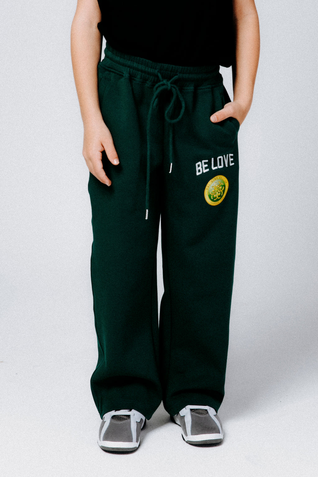 Youth Be Love Embroidered Wide Leg Sweatpants