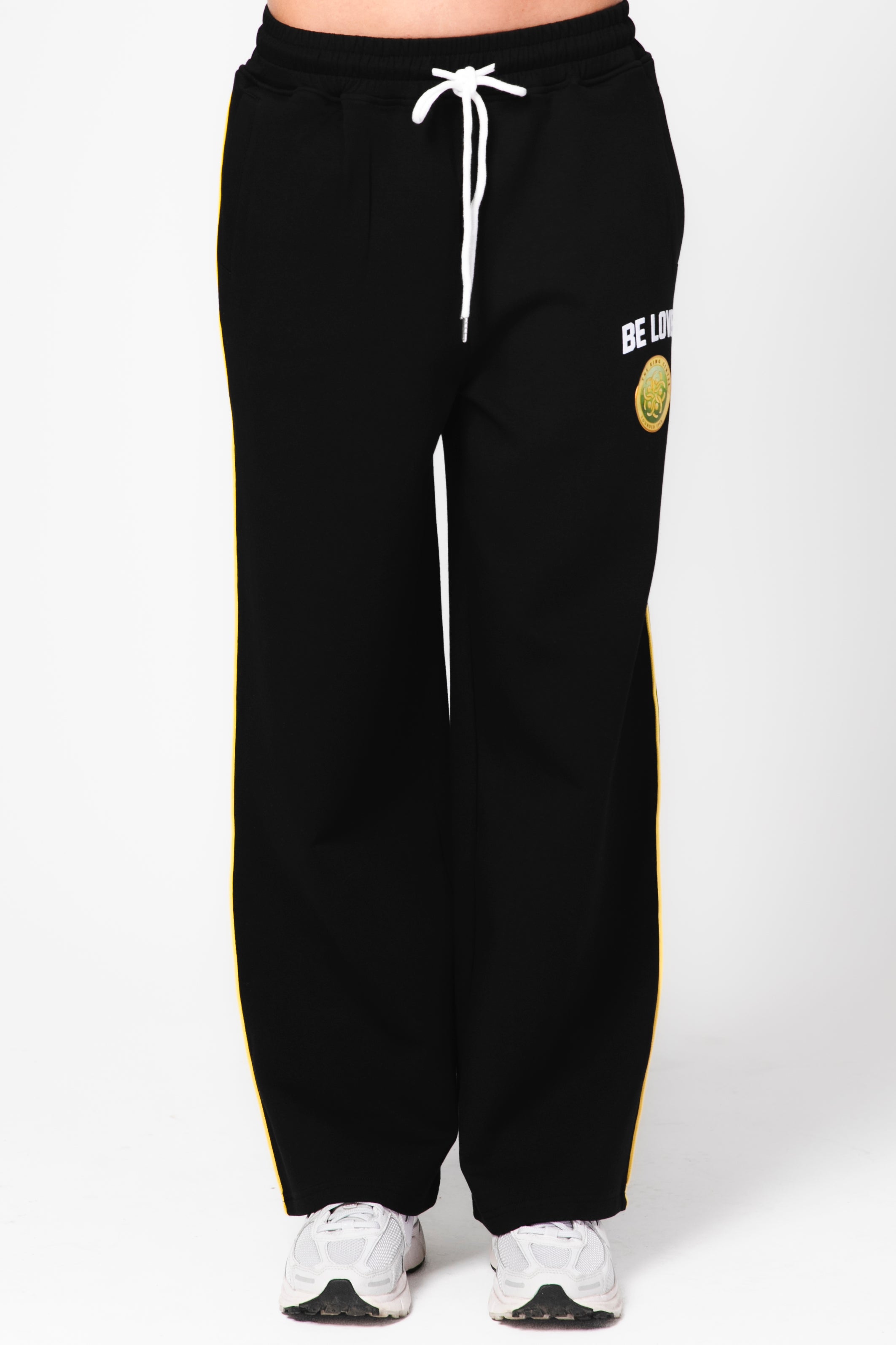 Side Stripe Wide Leg Sweat Pants