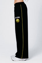 Side Stripe Wide Leg Sweat Pants