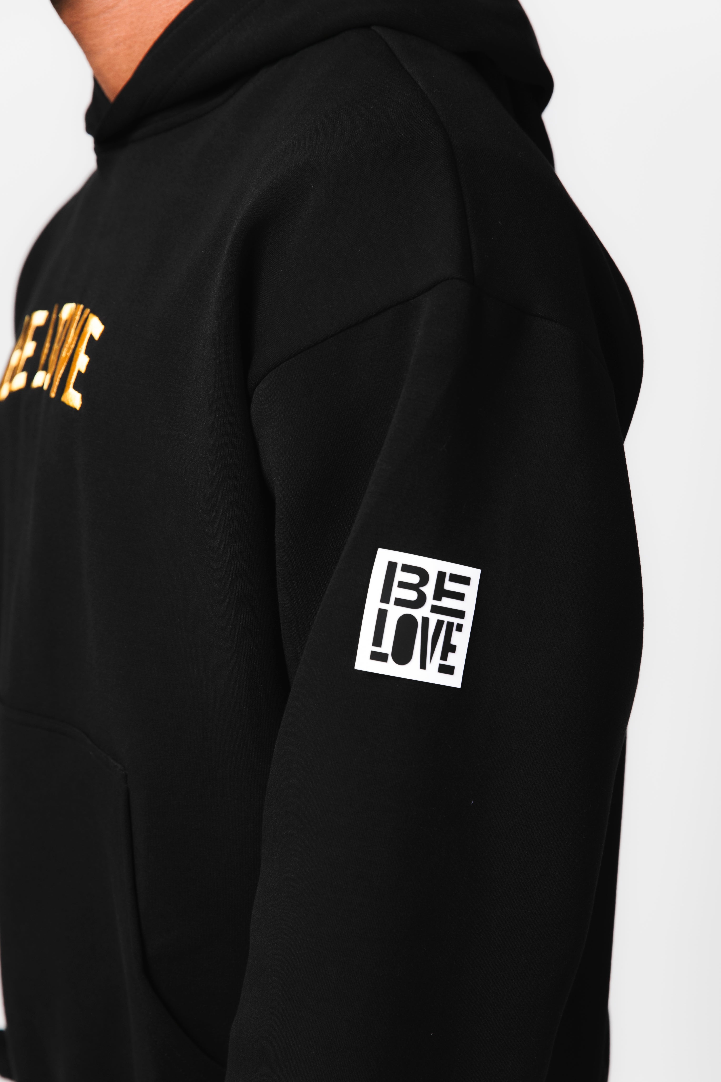 Be Love Embroidered Hoodie (Black)
