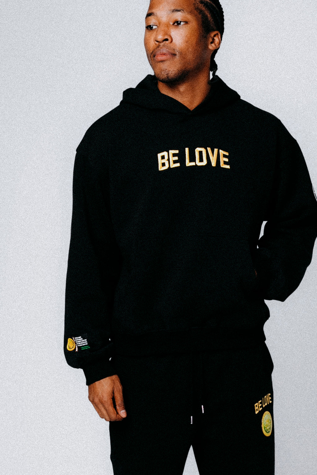 Be Love Embroidered Hoodie (Black)