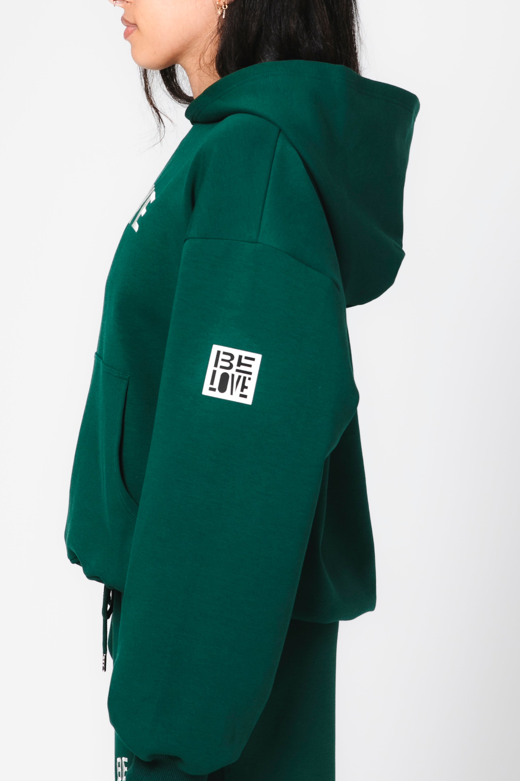 Be Love Embroidered Hoodie (Green)