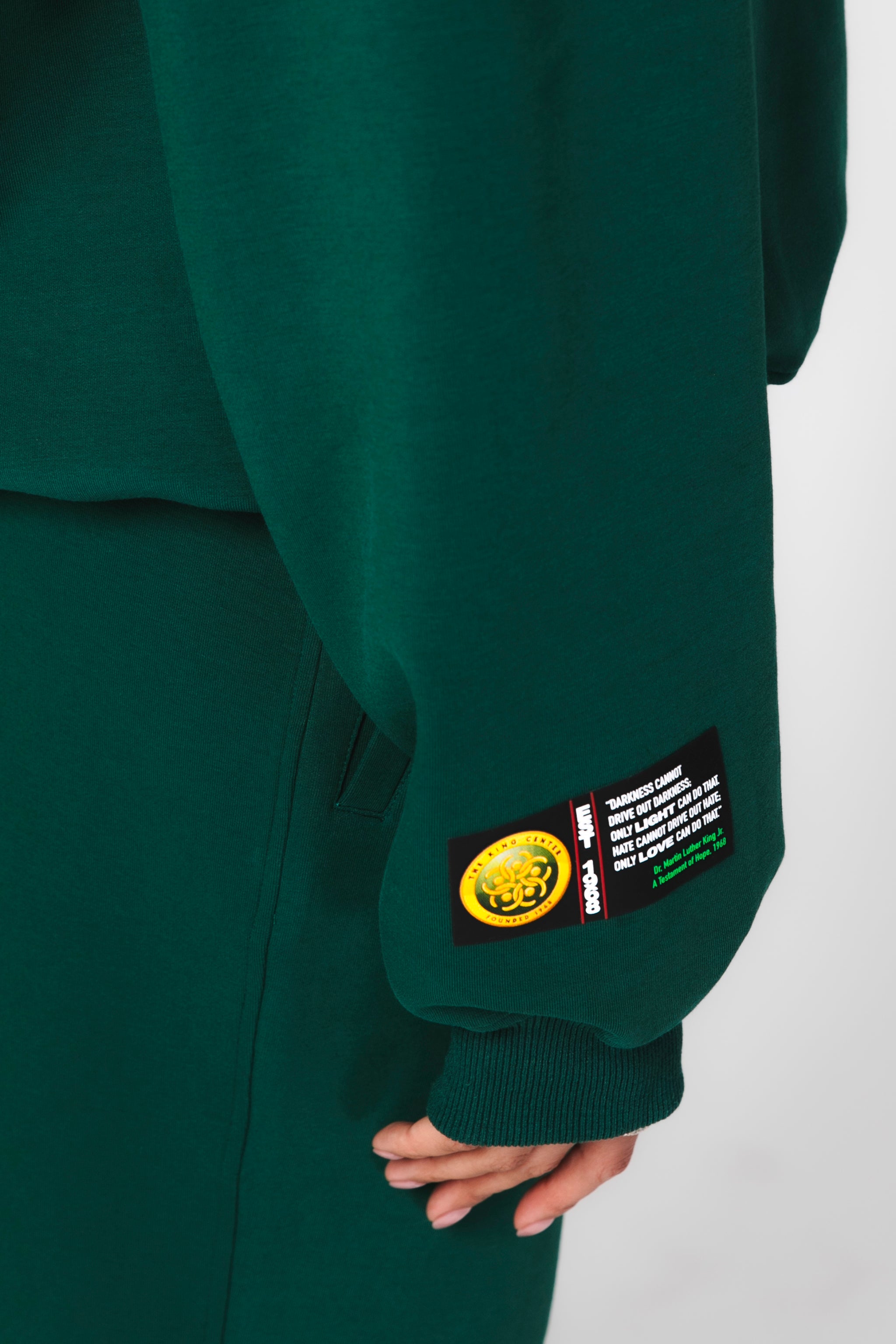 Be Love Embroidered Hoodie (Green)