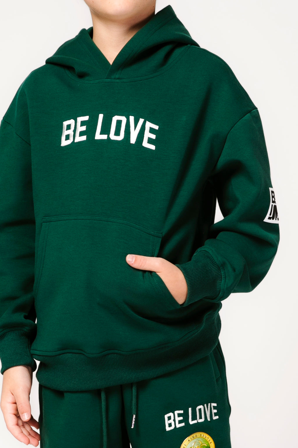 Youth Be Love Embroidered Hoodie (Green)