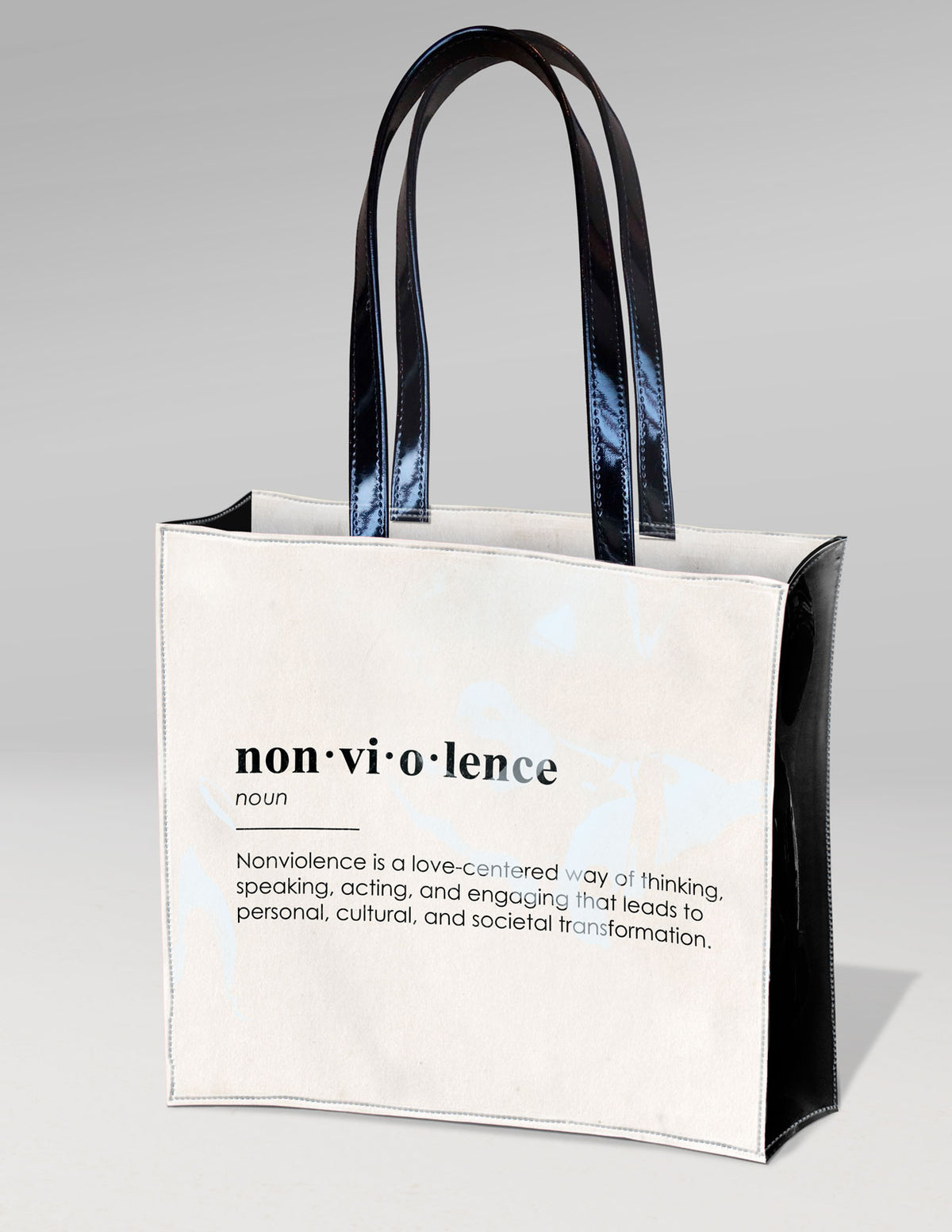 Nonviolence Definition Vinyl Tote Bag