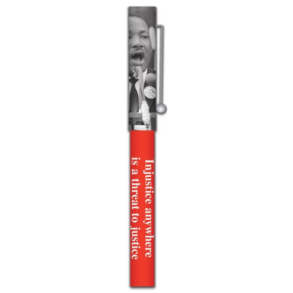 MLK Red Injustice Quote Pen