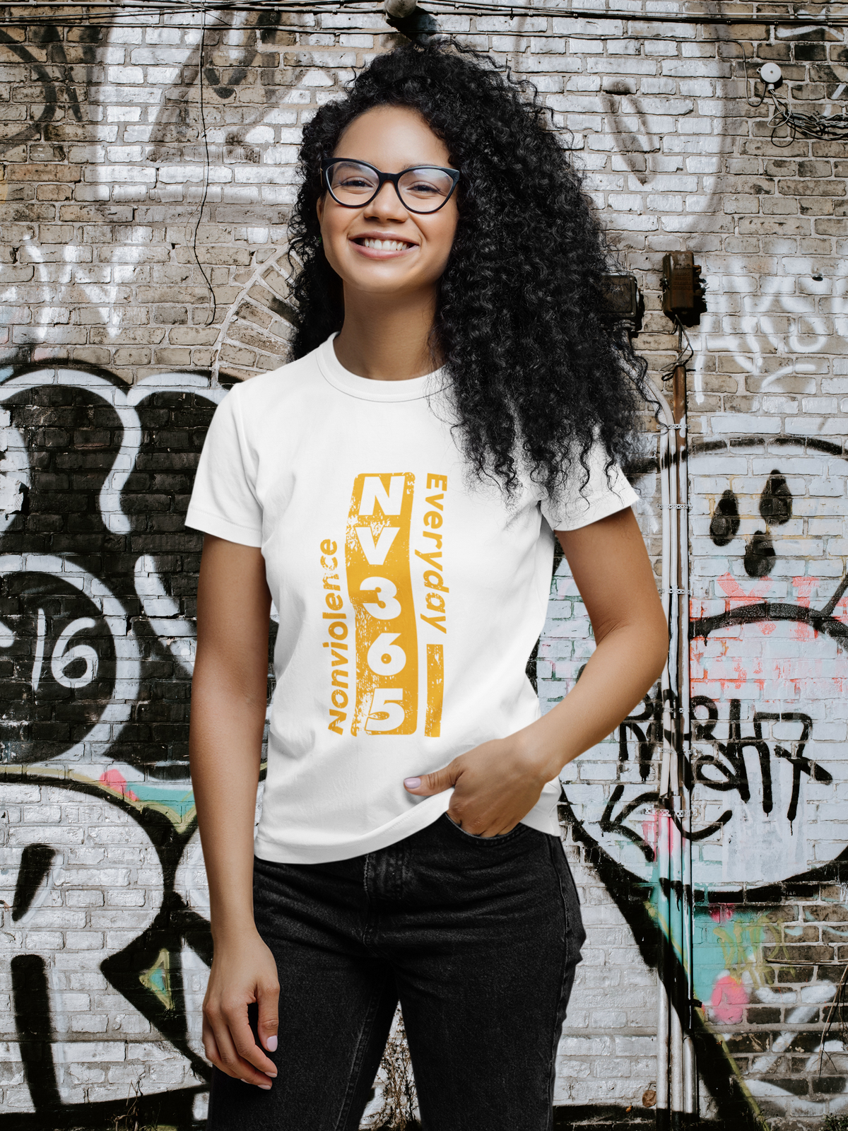 Vertical Nonviolence Everyday Women&#39;s T-Shirt
