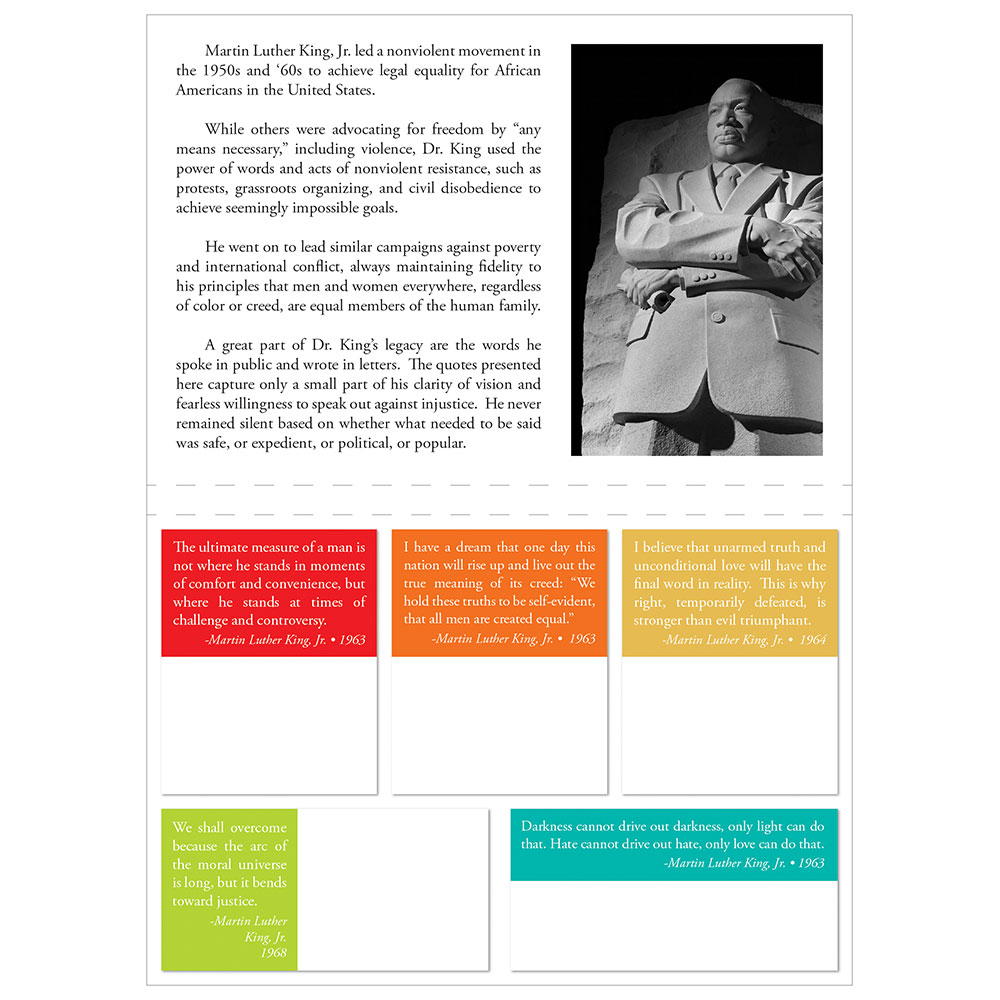 The Words of Martin Luther King Sticky Notes